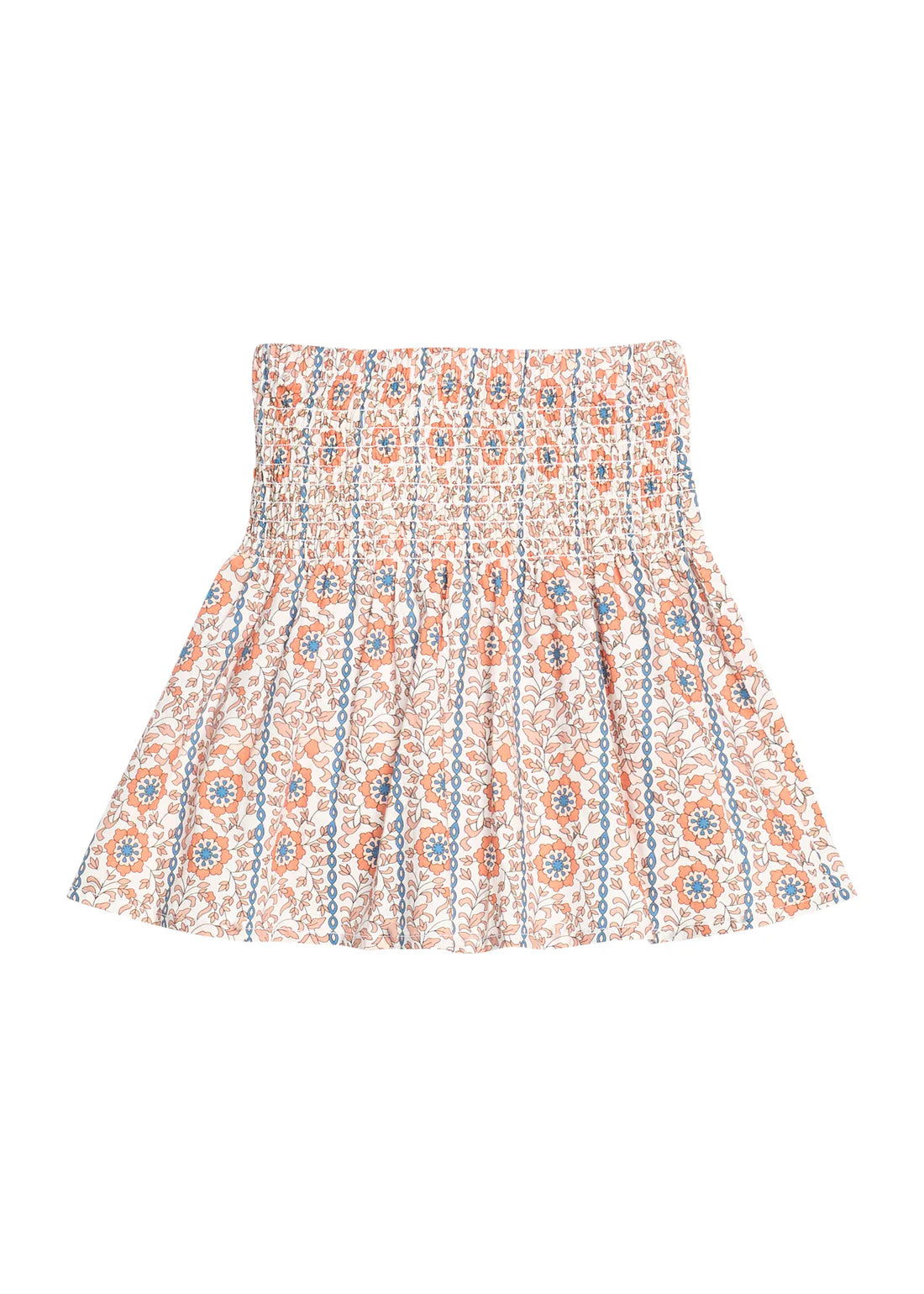 Pre-Order Shirred Circle Skirt - Verbier Vines Orange
