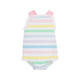 Sisi Sunsuit Wellington Wiggle Stripe With Pier Party Pink - Born Childrens Boutique