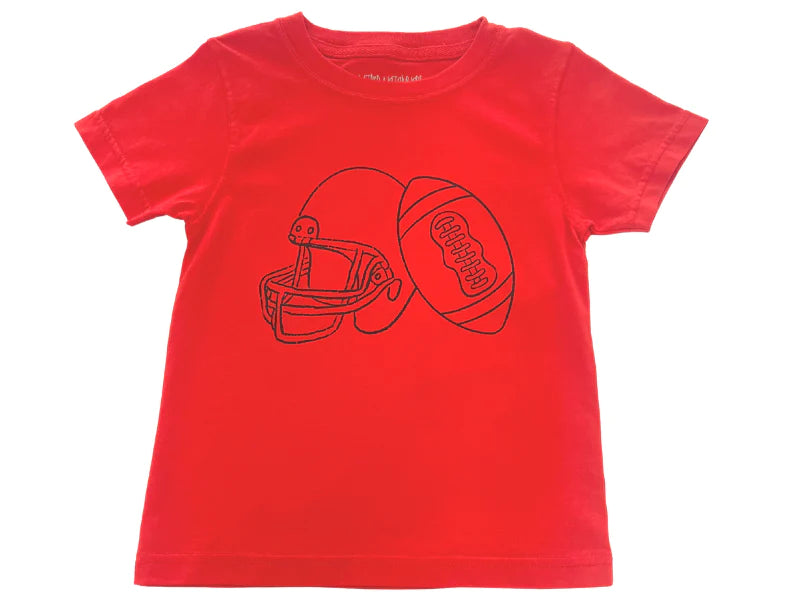 SS Red/Navy Helmet Shirt - Born Childrens Boutique