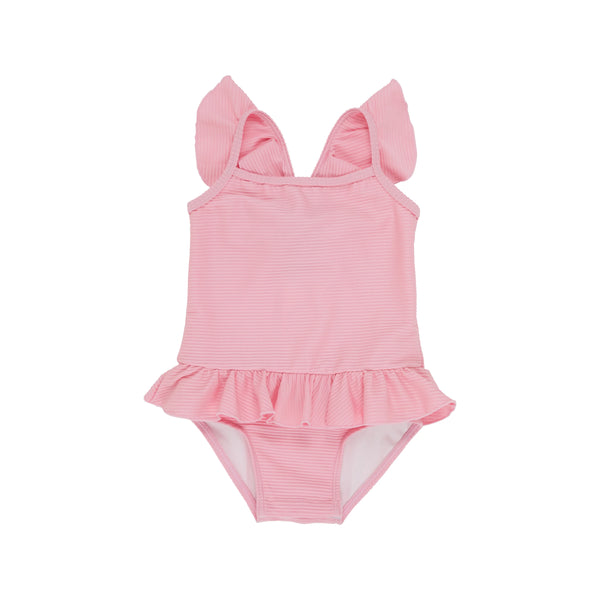 St. Lucia Swimsuit (Ribbed) Pier Party Pink - Born Childrens Boutique