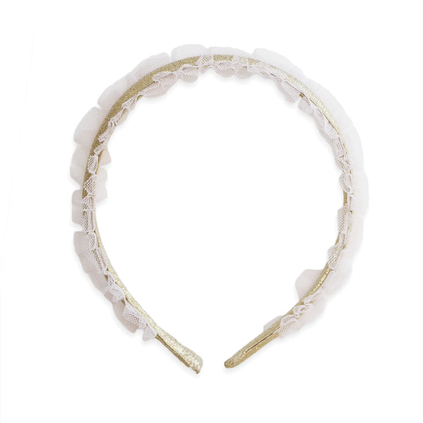 Swan Headband, Gold and Beige - Born Childrens Boutique