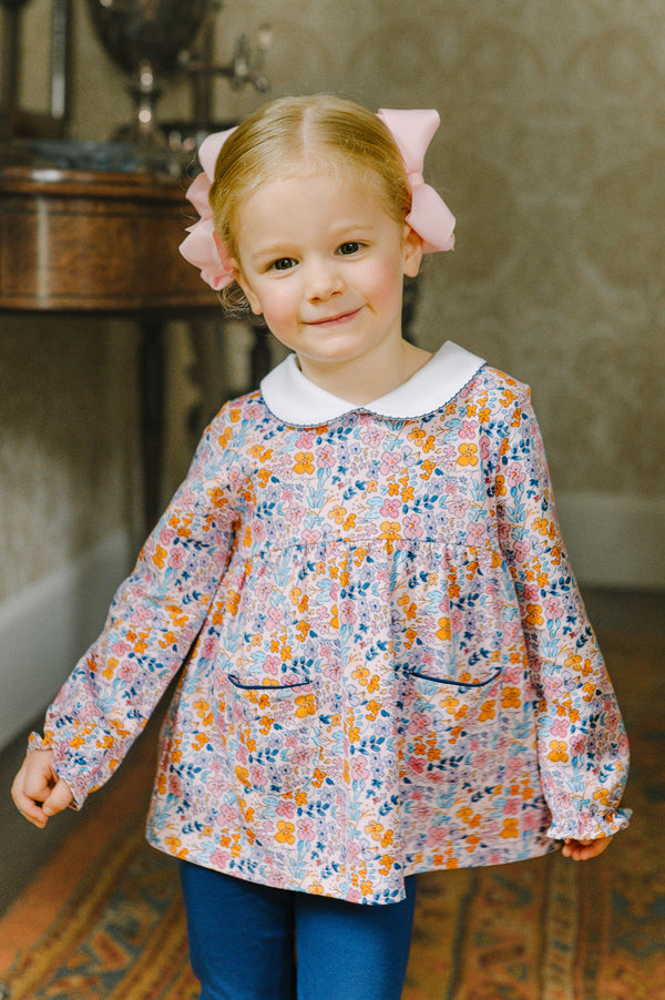 Pre-Order Pansy Floral Tunic Set - Born Childrens Boutique