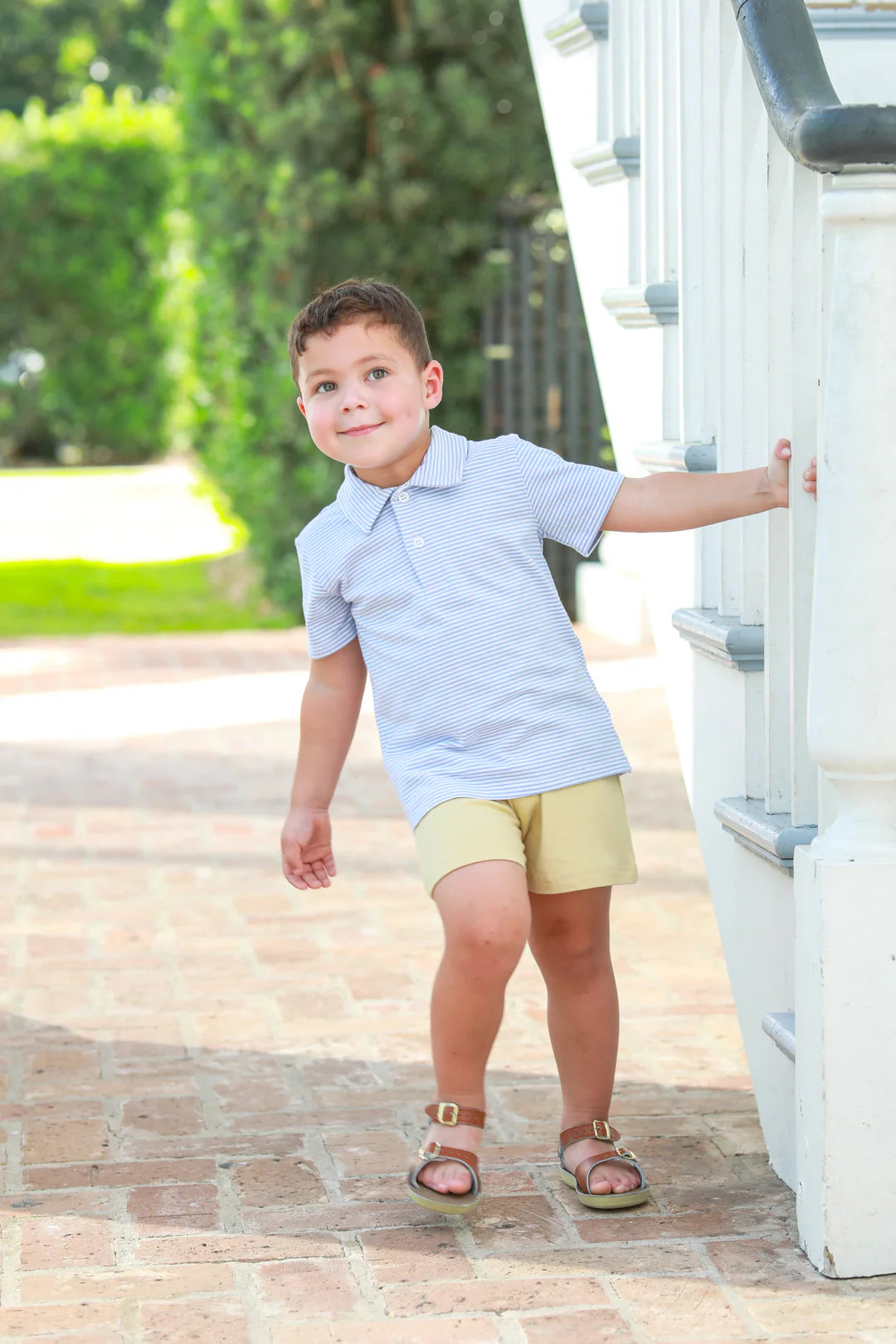 Henry Polo - Dusty Blue Stripe - Born Childrens Boutique