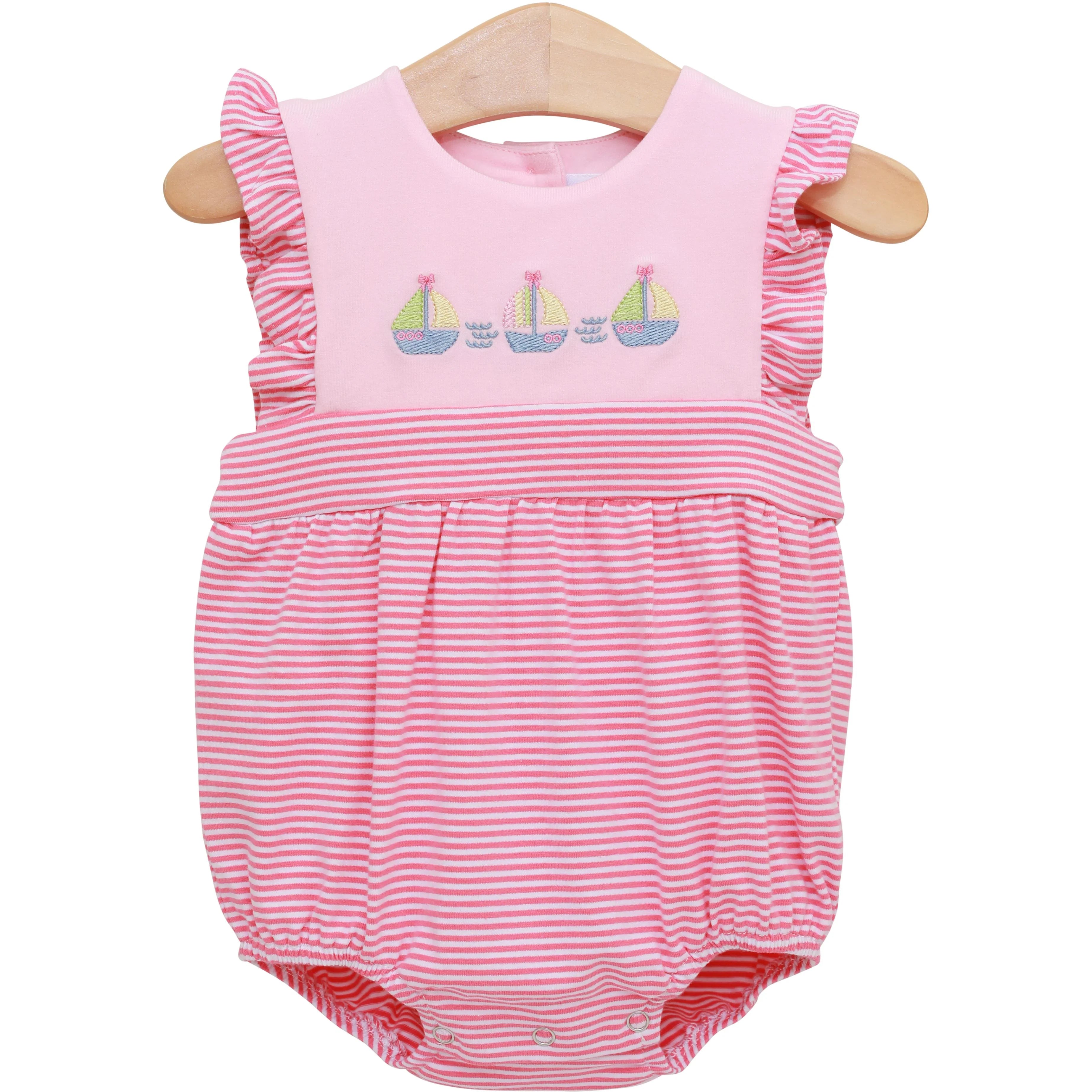 Set Sail Ruffle Sunsuit - Born Childrens Boutique