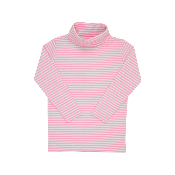 Tatum Turtleneck - Hampton Hot Pink Stripe - Born Childrens Boutique