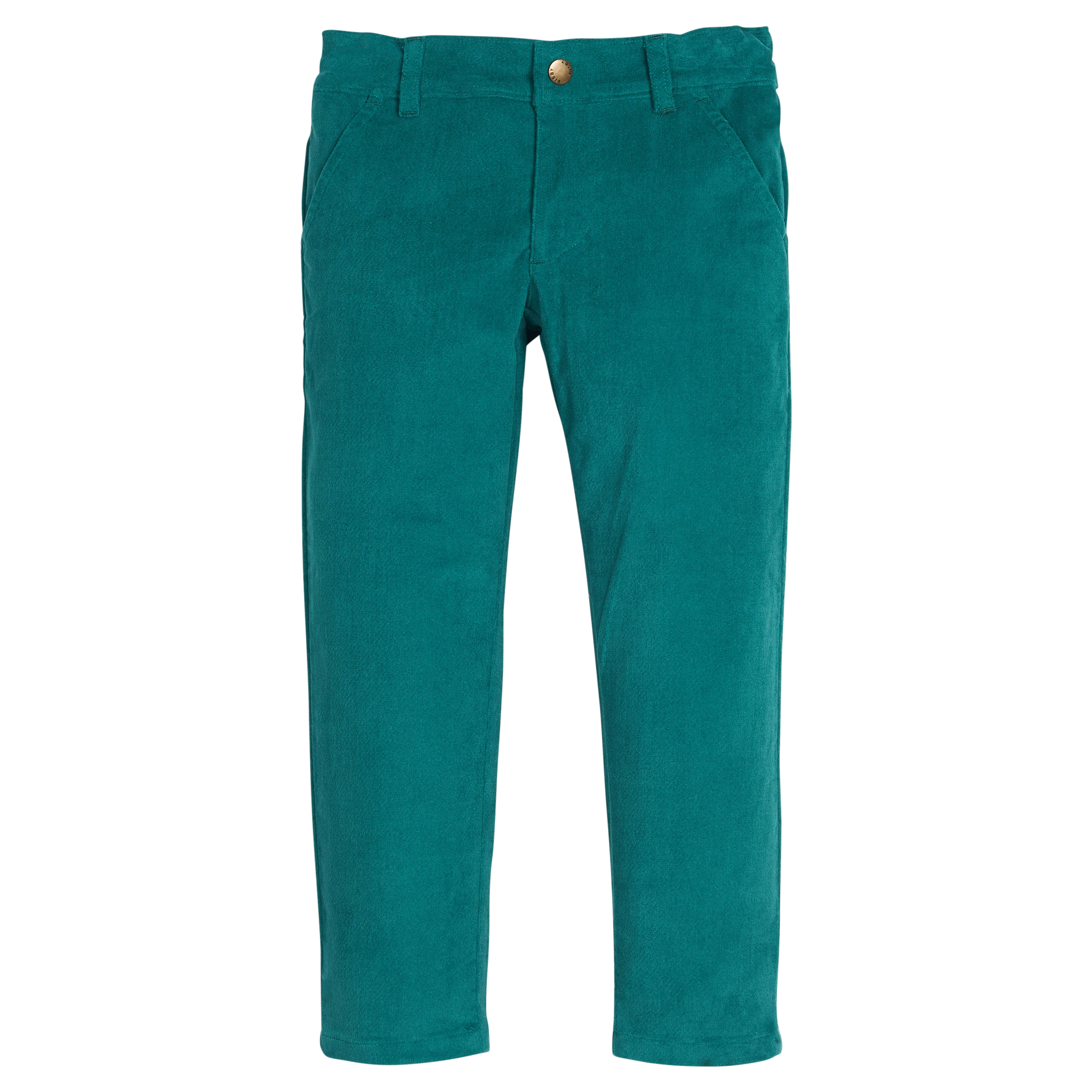 Twiggy Pant - Peacock Velvet - Born Childrens Boutique