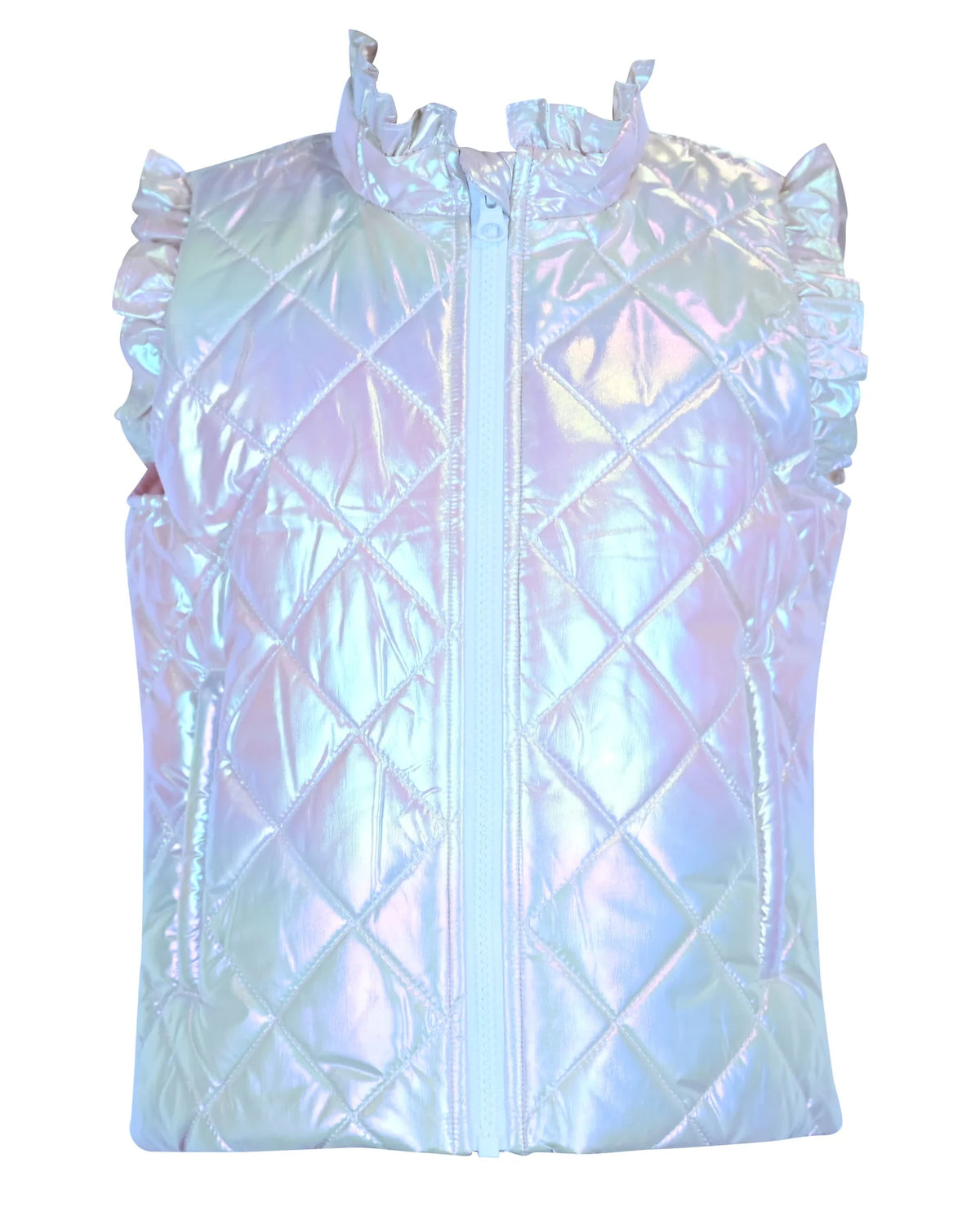 Vera Vest w/ Ruffles Shimmer Shell - Born Childrens Boutique
