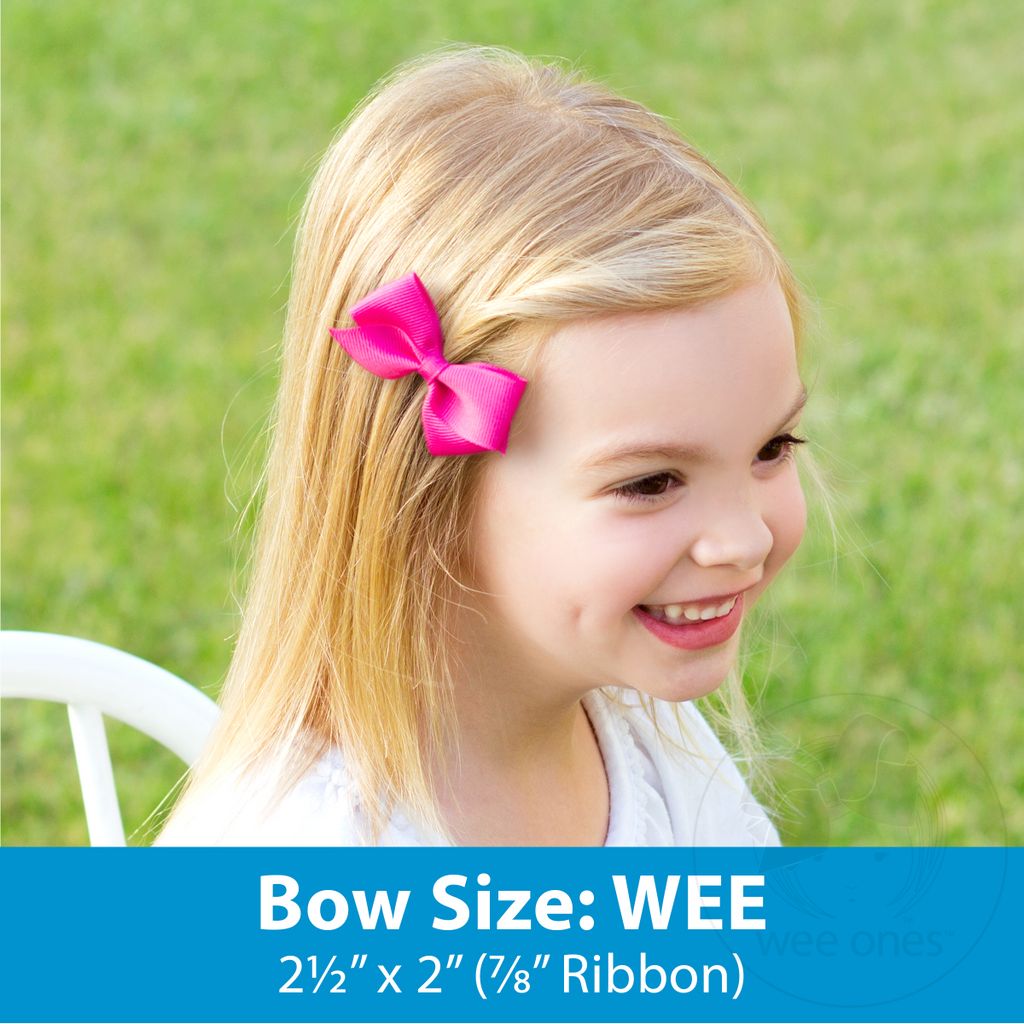 Wee Ones White Bow on Matching Band