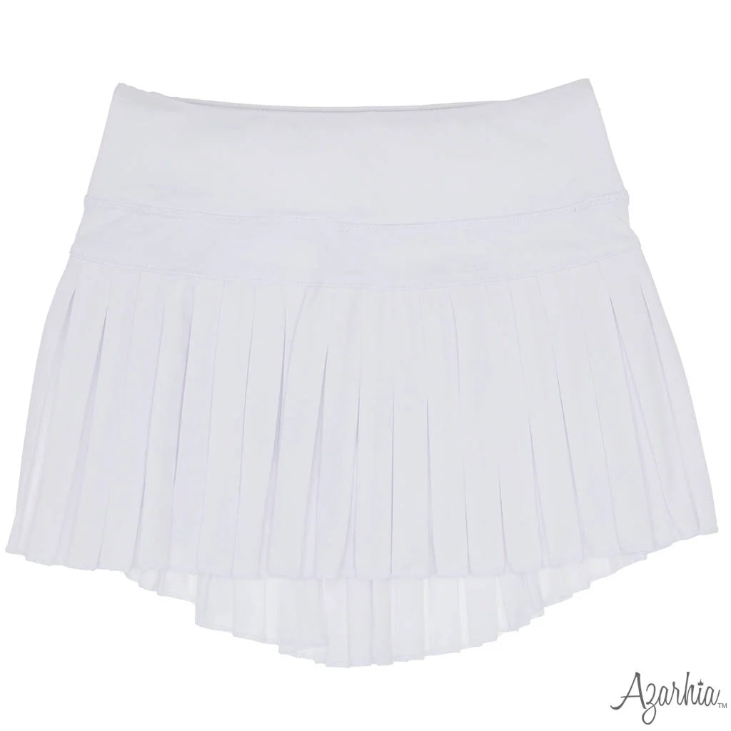 Mini Pleated Skort in Solid White - Born Childrens Boutique