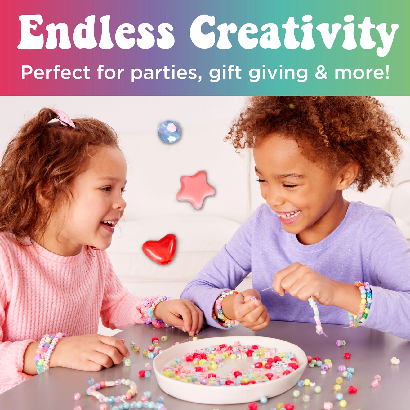 Bead Jewelry Jar Rainbow - DIY Bracelet - Born Childrens Boutique