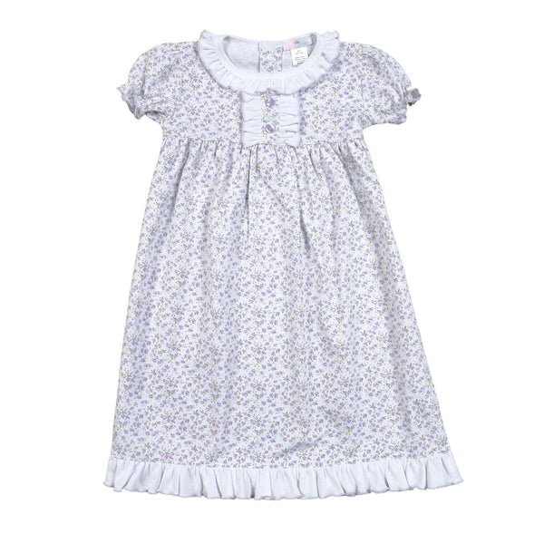 Baby Loren Leyla Purple Floral Night Gown - Born Childrens Boutique