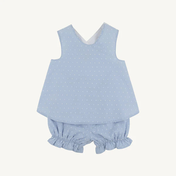 Bettye Bloomer Set - Sarasota Sky Dallas Dot - Born Childrens Boutique