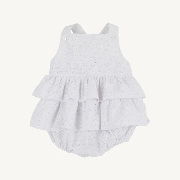 Blakely Bubble - Worth Ave White Eyelet - Born Childrens Boutique