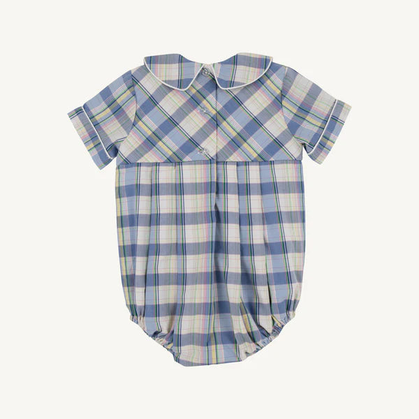 Bradford Bubble - Pawleys Island Plaid with Worth Avenue White - Born Childrens Boutique