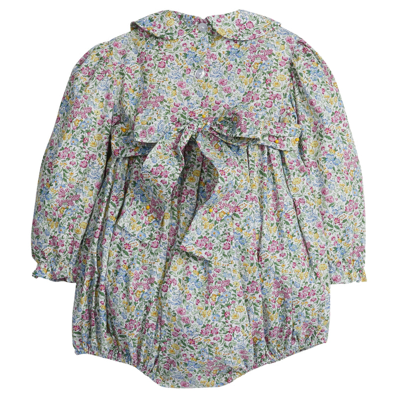 Smocked Charlotte Bubble - Green Gables Floral - Born Childrens Boutique