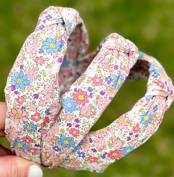 Lucy Top Knot Liberty Headband - Born Childrens Boutique