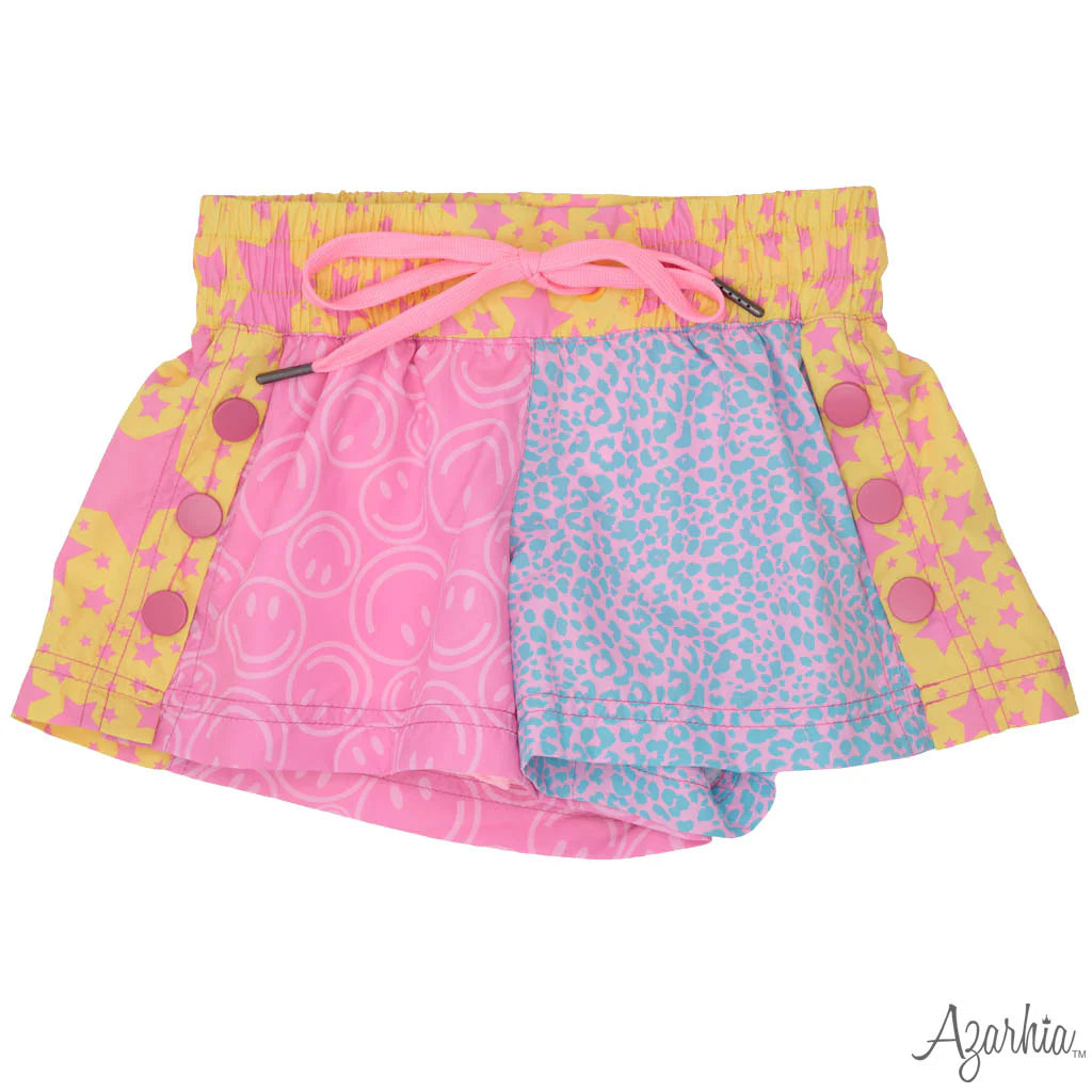 Star/Smiley Color Block Short - Born Childrens Boutique