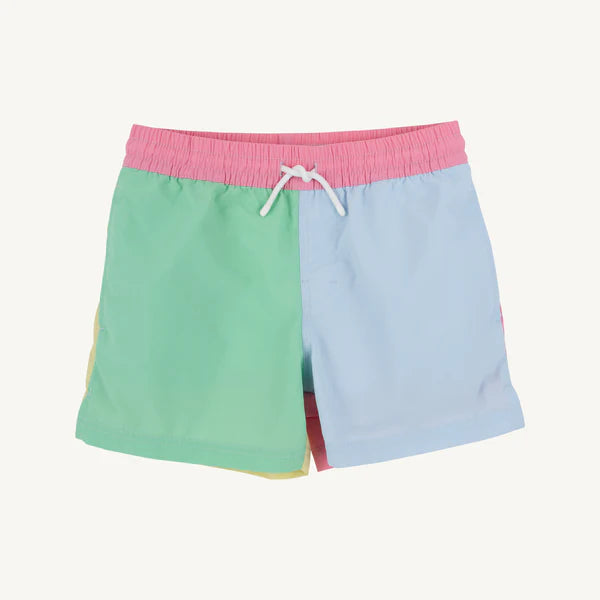 Country Club Colorblock Trunk - Grace Bay Green, Buckhead Blue, Lake Worth Yellow and Hamptons Hot Pink - Born Childrens Boutique