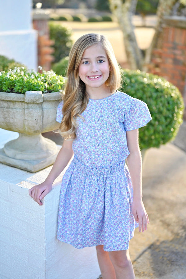 Pre-Order Meredith Floral Top Skirt Set - Born Childrens Boutique