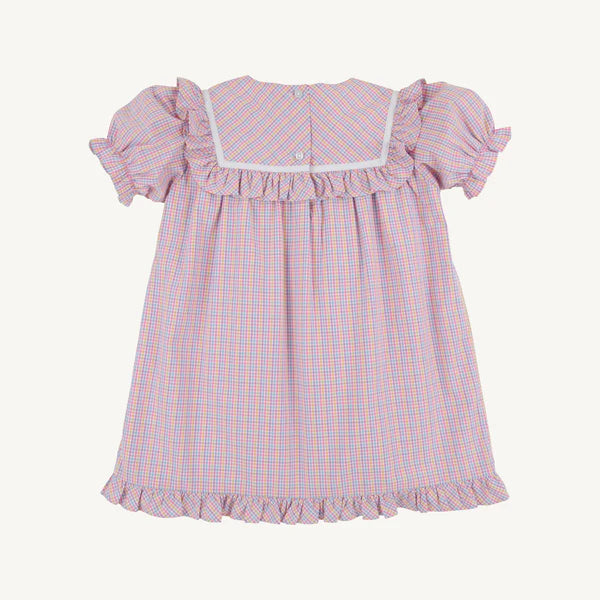 Debbie Dress -  Woodstock Park Plaid with Worth Avenue White - Born Childrens Boutique