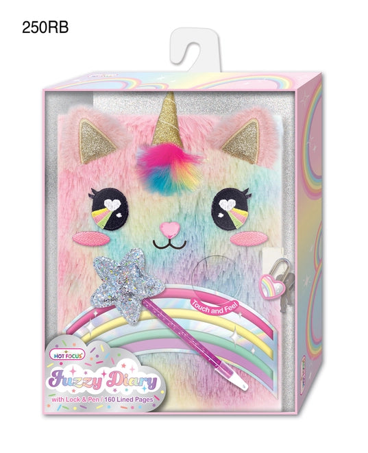 250RB Fuzzy Diary, Rainbow - Born Childrens Boutique