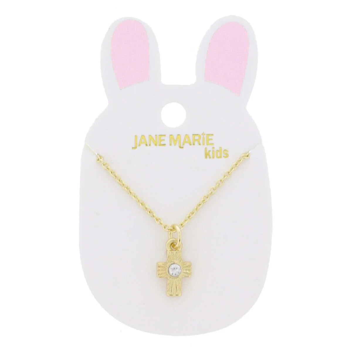 Gold Starburst Cross with Center Clear Crystal - Born Childrens Boutique