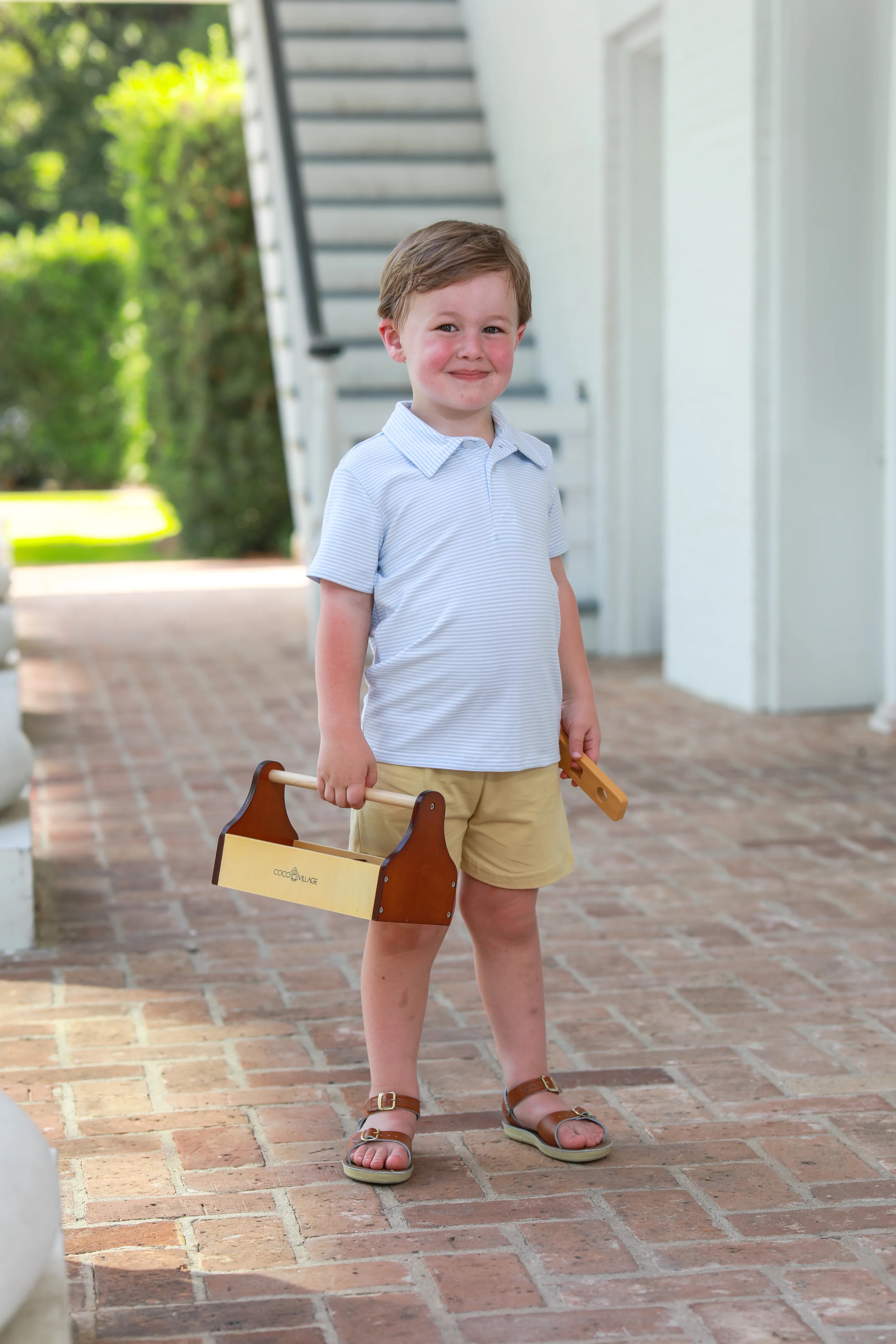 Henry Polo - Light Blue Stripe - Born Childrens Boutique