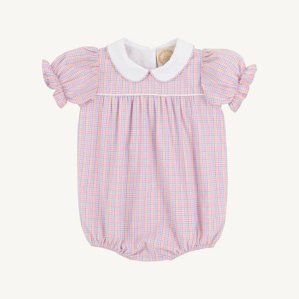 Holly Day Bubble - Woodstock Park Plaid with Worth Avenue White - Born Childrens Boutique