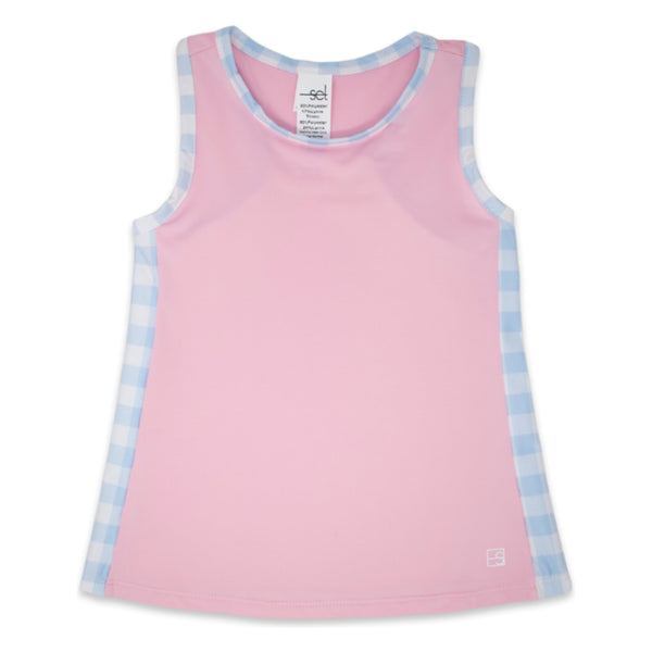 Pre-Order Riley Tank - Lt Pink/Lt Blue Buff - Born Childrens Boutique