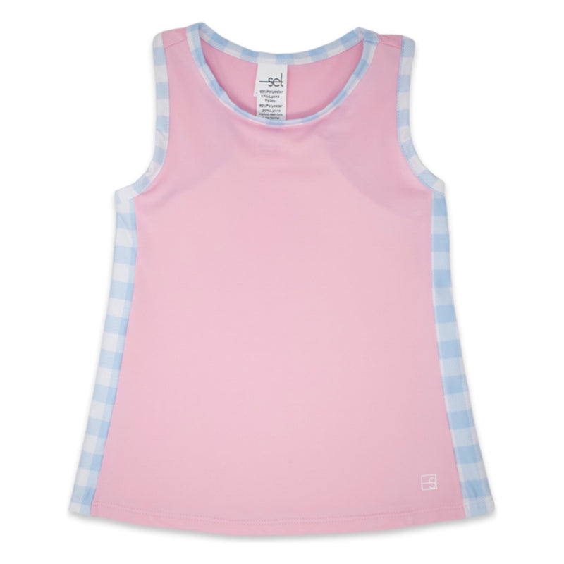 Pre-Order Riley Tank - Lt Pink/Lt Blue Buff - Born Childrens Boutique
