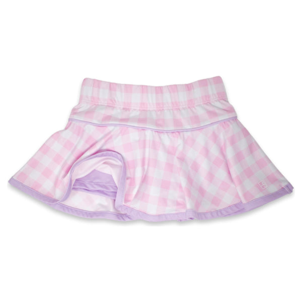 Pre-Order Quinn Skort - Light Pink Buffalo Check - Born Childrens Boutique