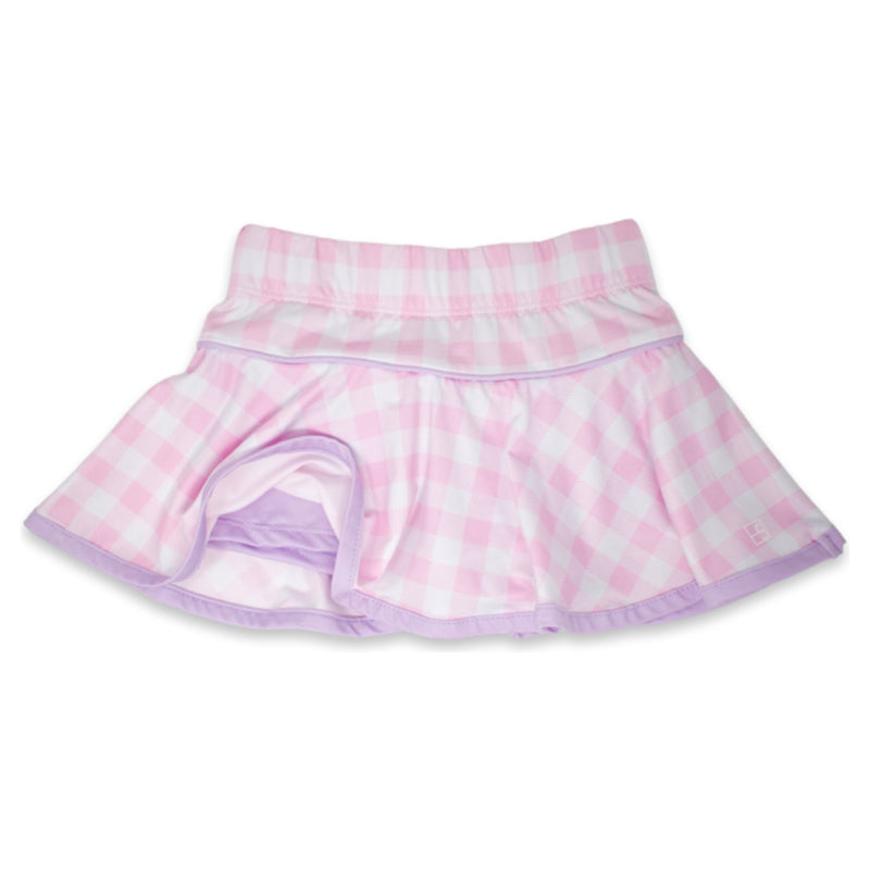 Pre-Order Quinn Skort - Light Pink Buffalo Check - Born Childrens Boutique