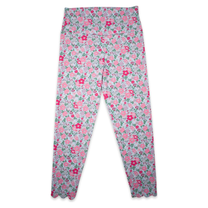 Sadie Scalloped Legging - Floral - Born Childrens Boutique