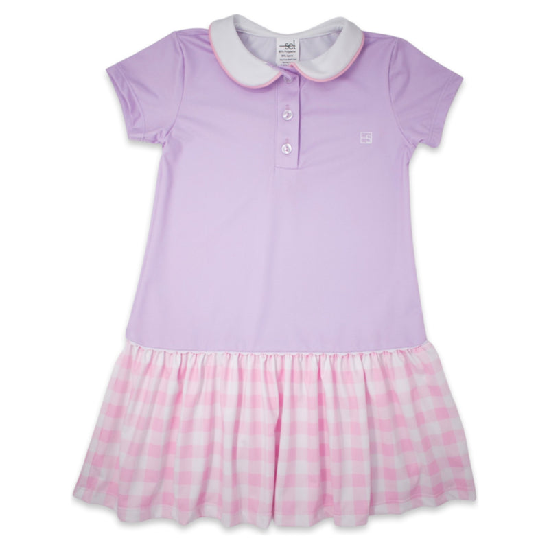 Pre-Order Darla Dropwaist Dress - Lavender/Lt Pink Buff - Born Childrens Boutique