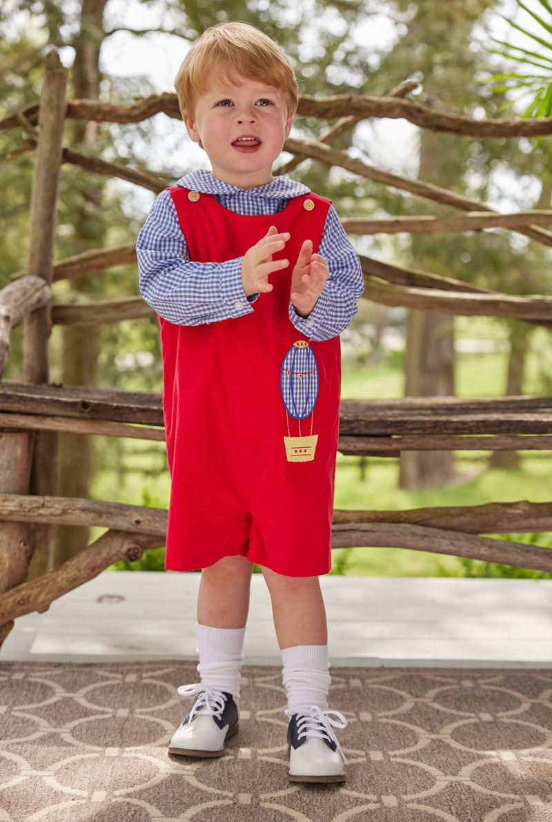 Peter Pan Shirt - Airy Blue Plaid - Born Childrens Boutique