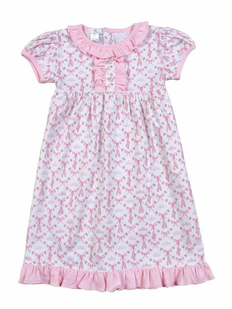 Baby Loren Ballet and Bows Night Gown - Born Childrens Boutique
