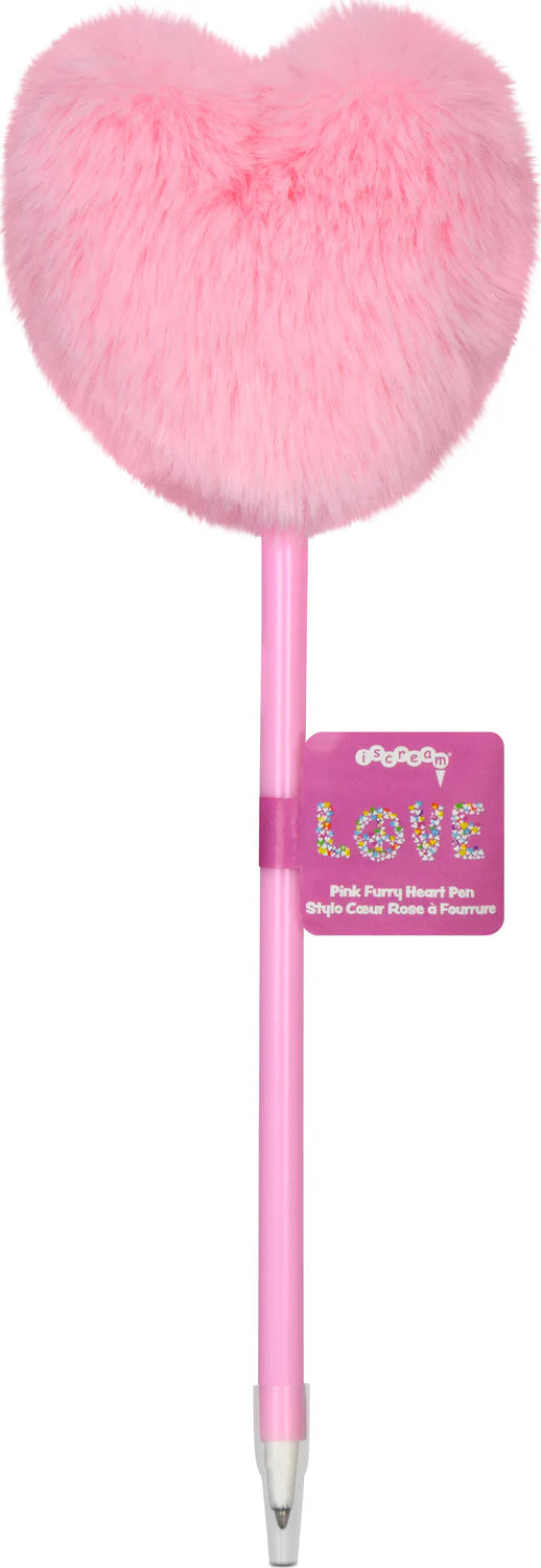 Pink Furry Hearts Pens - Born Childrens Boutique