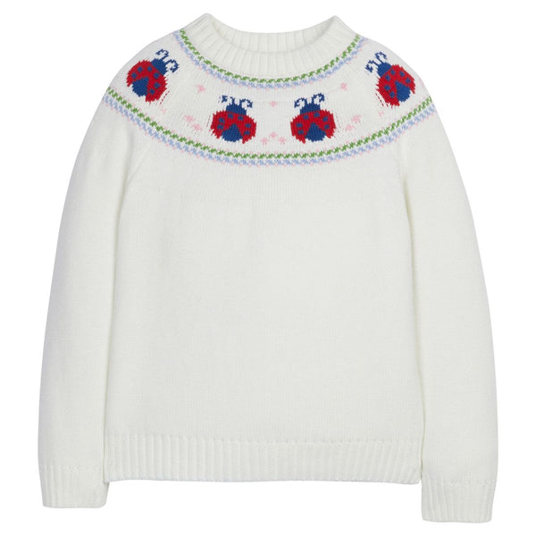 Pre-Order Lady Bug Fair Isle Sweater - Born Childrens Boutique