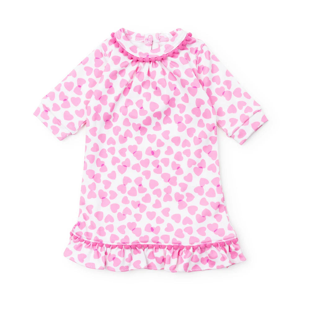 Carlin Doll Dress - Confetti Hearts Pink - Born Childrens Boutique