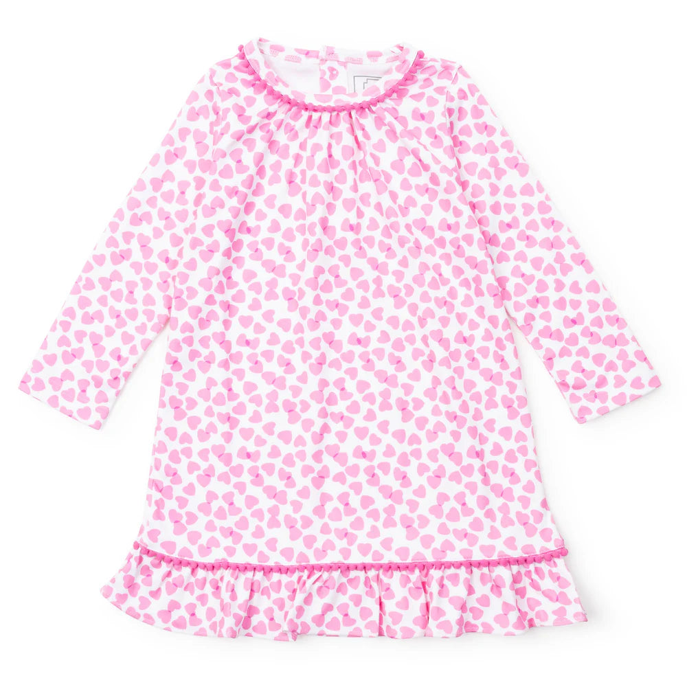 Carlin Girls Dress - Confetti Heart Pink - Born Childrens Boutique