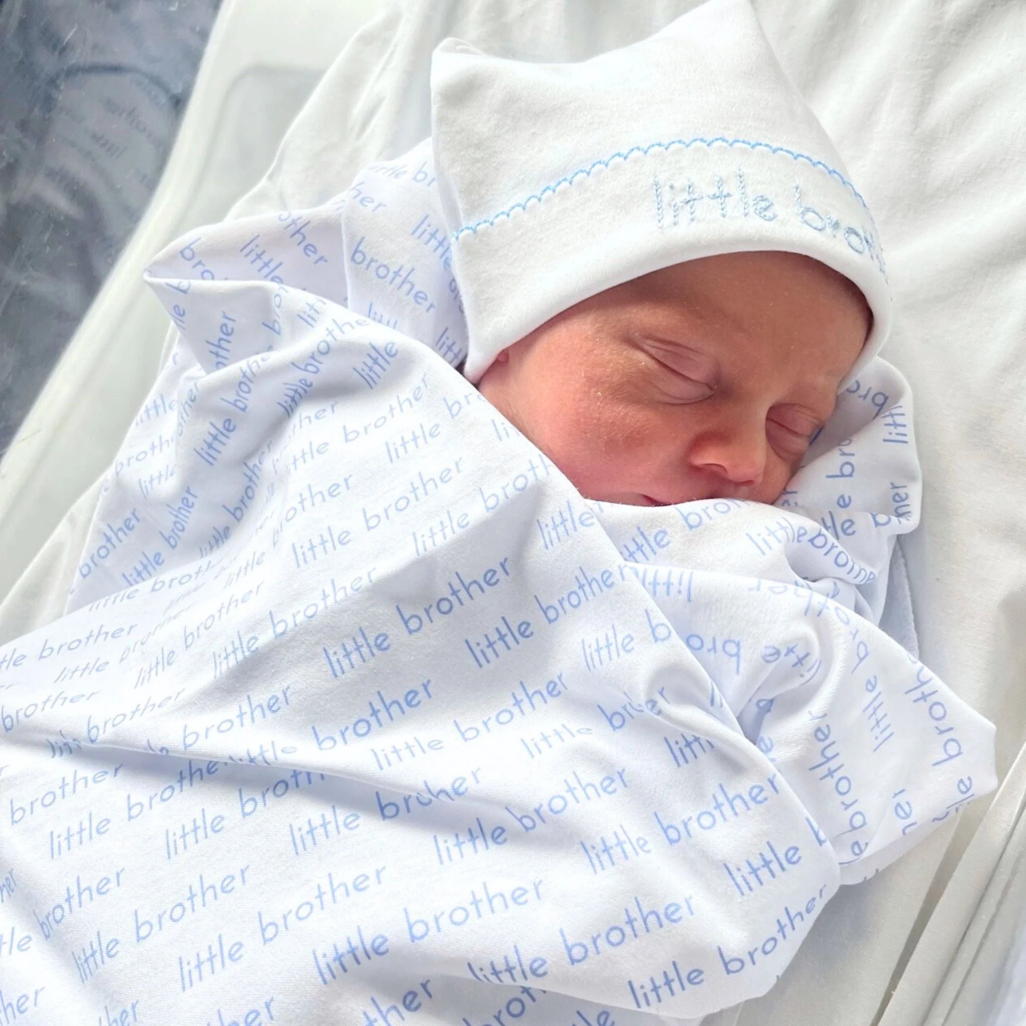 Little Brother Embroidered Hat - Born Childrens Boutique