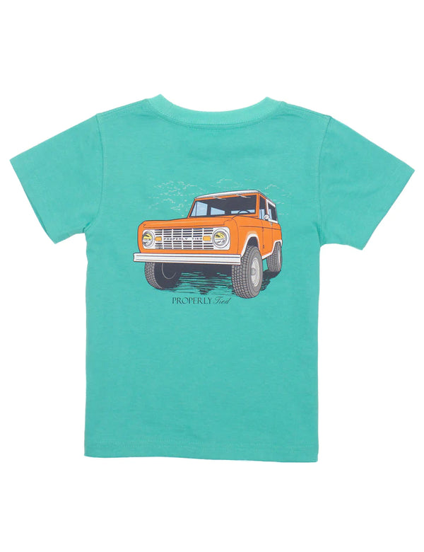Truckin Short Sleeve - Soft Green - Born Childrens Boutique