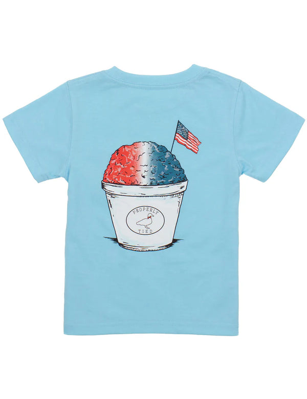 American Chillin SS Aqua Shirt - Born Childrens Boutique