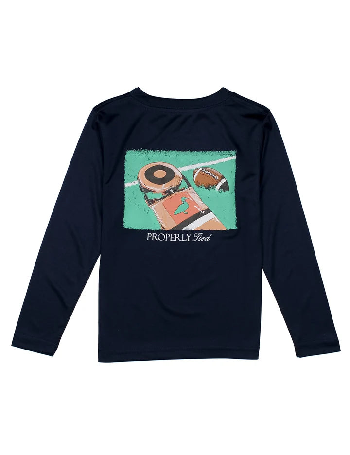 Performance Tee LS First Down River Blue