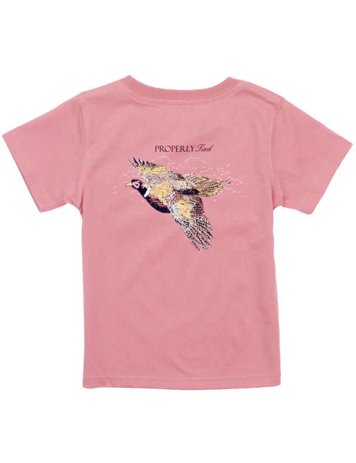 Pheasant Hung SS Salmon Shirt - Born Childrens Boutique