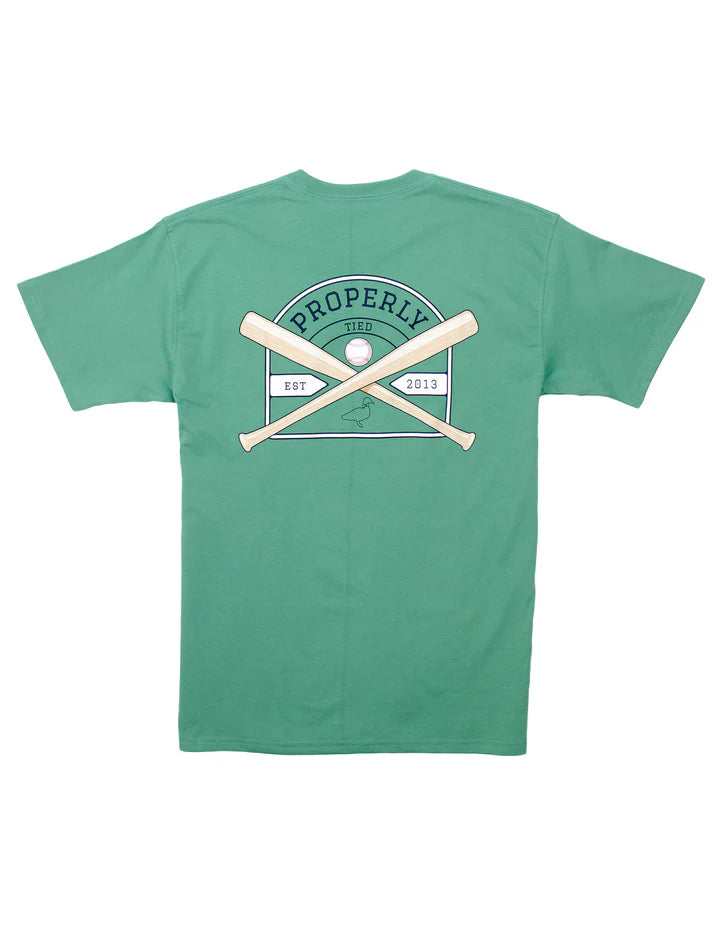 Baseball Shield SS Ivy - Born Childrens Boutique