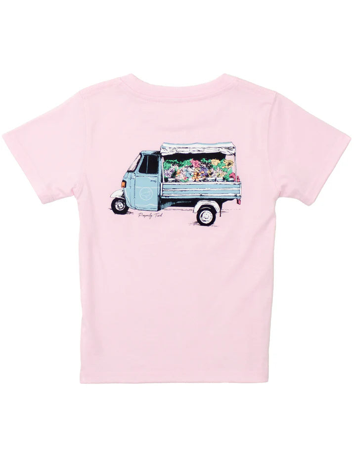 Girls Fresh Florals SS Rose - Born Childrens Boutique