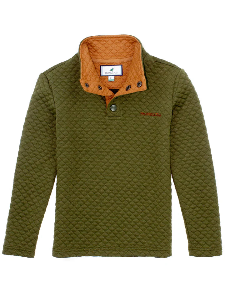 Club Pullover - Olive - Born Childrens Boutique