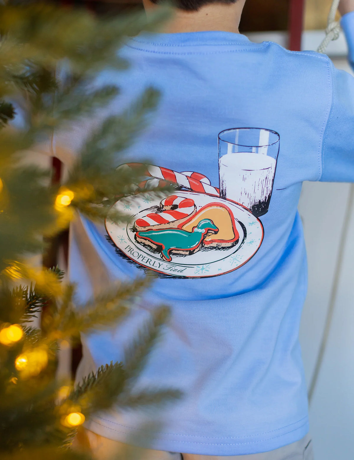 Boys Milk and Cookies LS Light Blue