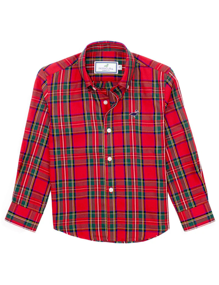 Boys Seasonal Sportshirt Yuletide - Born Childrens Boutique